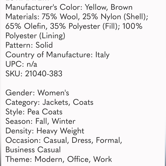 J. Crew Lady Day Double Cloth Coat 52607 Wool Long Pea Coat Jacket Size 2 - Picture 13 of 13